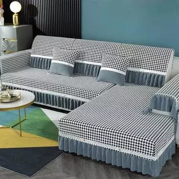 Подушка для дивана из синели, универсальная нескользящая подушка для сиденья на все времена года, простой чехол для дивана, полотенце для спинки и ткань для покрытия 70*70