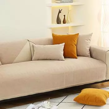 Подушка для дивана из синели, универсальная для всех сезонов, подушка для сиденья дивана в гостиной, чехол для дивана, чехол для полотенца, нескользящая подушка 70*70cm