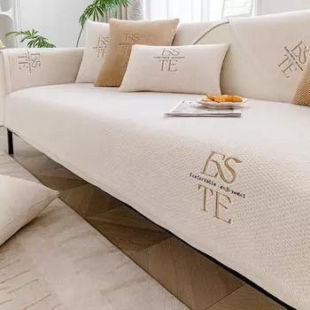 Подушка для дивана из синели, универсальная нескользящая подушка для дивана на четыре сезона, новый чехол для дивана с защитой от царапин, ткань, полотенце 70*70cm