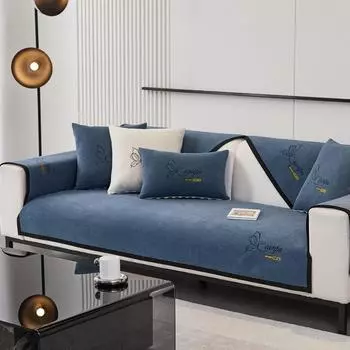 Подушка для дивана из синели, универсальная нескользящая подушка для дивана Four Seasons, роскошная высококачественная подушка для дивана, полотенце 70*70cm