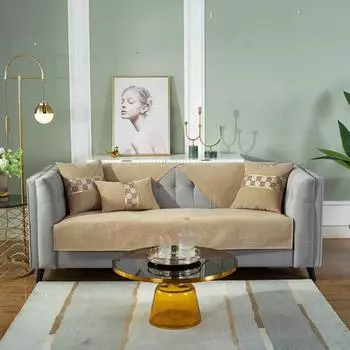 Подушка для дивана из синели, универсальная высококачественная нескользящая легкая подушка для четырех сезонов, роскошная подушка в скандинавском минималистском стиле, чехол, полотенце 70x70cm оранжевый