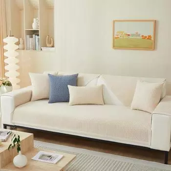 Подушка для дивана из синели, универсальная нескользящая подушка на четыре сезона, высококачественный кожаный чехол для дивана, ткань для чехла на подушку сиденья 70*70cm