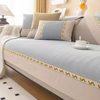 Подушка для дивана из синели, универсальная нескользящая простая подушка на четыре сезона, универсальный универсальный современный чехол, тканевый чехол для полотенец на спинку 70*70