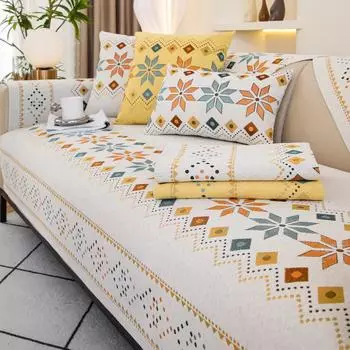 Подушка для дивана из синели, универсальная, простая, современная, нескользящая, не царапающая, чехол для сиденья дивана, чехол для полотенец на спинку, тканевый чехол 70*70cm