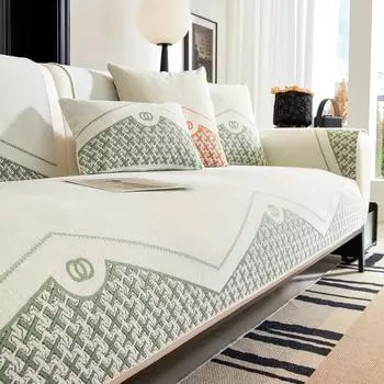 Подушка для дивана из синели, универсальная легкая, роскошная, современная, простая, новая нескользящая подушка, спинка, полотенце, универсальный чехол для дивана 70X70