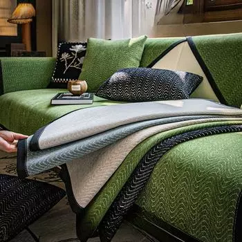 Подушка для дивана из синели, универсальная нескользящая, не царапающая гостиная, прямой ряд, чехол для дивана, ткань, спинка, полотенце 70*70cm