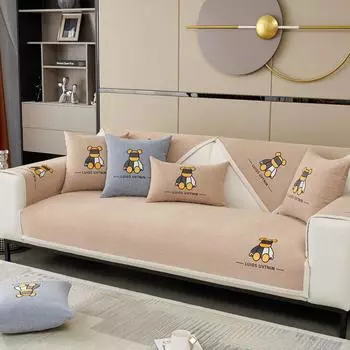 Подушка для дивана из синели, универсальная легкая, роскошная спинка, полотенце, современная подушка, высококачественный чехол для дивана, тканевый чехол 70*70cm