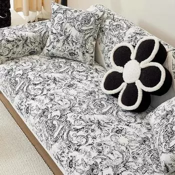 Подушка для дивана из синели, универсальная нескользящая подушка для четырех сезонов, новый чехол для дивана во французском стиле в стиле ретро, тканевая подушка, светлая роскошь 70x70