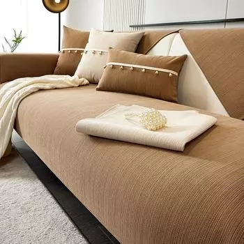 Подушка для дивана из синели, универсальные нескользящие подушки на четыре сезона, простой чехол для дивана, ткань, спинка, полотенце 70*70cm