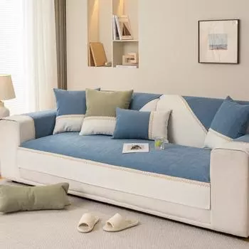 Подушка для дивана из синели, универсальные нескользящие подушки для сидений Four Seasons, легкие роскошные современные чехлы для диванов, спинка, полотенце 70*70cm