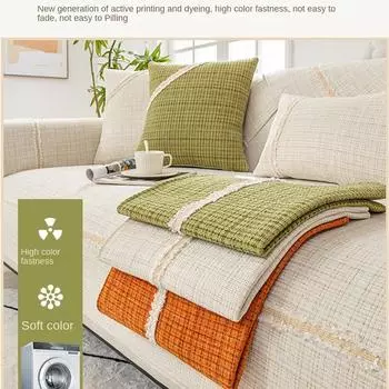 Подушка для дивана из синели, универсальный чехол на сиденье на все сезоны, полное покрытие, чехол для дивана из тканевого полотенца, новая подушка сиденья, нескользящая подушка, утолщение 70*70cm