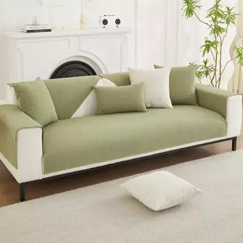 Подушка для дивана из синели, универсальный нескользящий тканевый чехол на четыре сезона, кожаный чехол для дивана, простая подушка для дивана 70*70cm