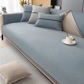 Подушка для дивана из синели, универсальный нескользящий кожаный чехол для дивана Four Seasons, универсальный чехол для подушки в стиле ретро, ткань, полотенце 70*70