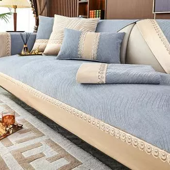 Подушка для дивана из синели, универсальный простой современный нескользящий кожаный чехол для дивана Four Seasons, новый универсальный универсальный чехол 70*70cm