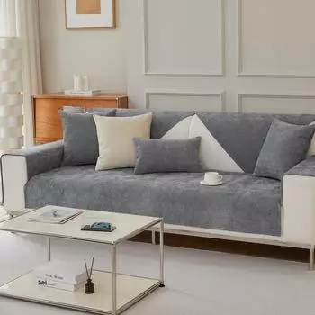 Подушка для дивана из синели, универсальный чехол для дивана Four Seasons, современный простой чехол, полотенце, нескользящее полотенце для спинки дивана 70*70cm