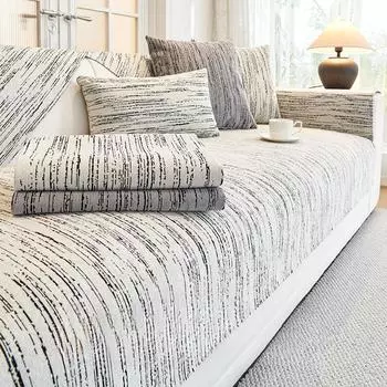 Подушка для дивана из синели, универсальный нескользящий чехол для дивана Four Seasons для гостиной, прямой ряд, чехол для дивана, ткань, не царапающая спинку, полотенце 70*70cm