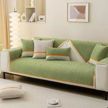 Подушка для дивана из синели, универсальный кожаный чехол для дивана Four Seasons, противоскользящий тканевый чехол, простая подушка для дивана 70*70cm