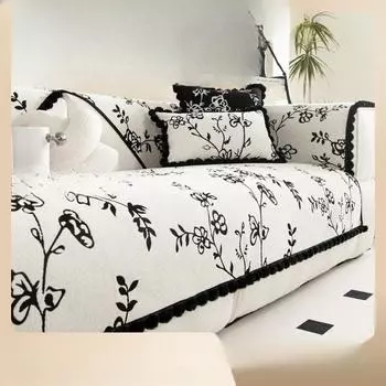 Подушка для дивана из синели, универсальный нескользящий кожаный чехол для дивана Four Seasons, простой чехол для подушки в стиле ретро, полотенце 70*70