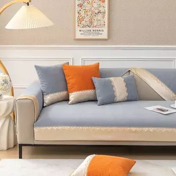 Подушка для дивана из синели, универсальный современный легкий роскошный нескользящий чехол на четыре сезона, ткань, не царапающая утолщенный чехол для дивана 70*70cm