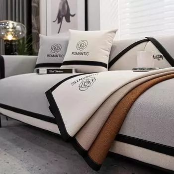 Подушка для дивана из синели, универсальный простой новый нескользящий чехол для подушки, чехол для полотенца на спинку, ткань для четырех сезонов 70*70cm