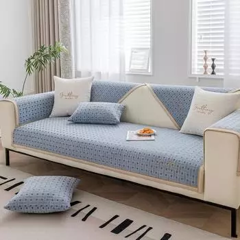 Подушка для дивана из синели, универсальный чехол для дивана Four Seasons, чехол для подушки, полотенце, современный простой нескользящий диван, подушка, спинка, полотенце 70*70cm