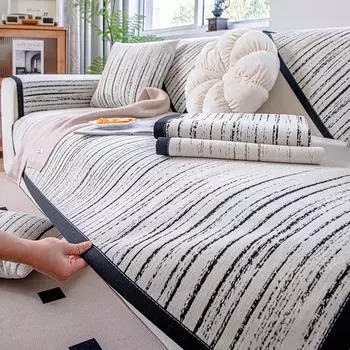 Подушка для дивана из синели, универсальный легкий роскошный кремовый чехол для дивана Four Seasons, нескользящий чехол, тканевая подушка 70*70cm