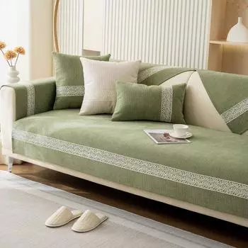 Подушка для дивана из синели, универсальный полный комплект на четыре сезона, нескользящий чехол для дивана, подушка для спинки, чехол для полотенец, ткань 70*70cm