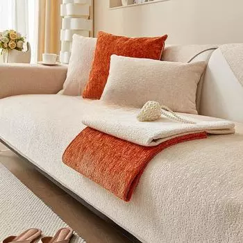Подушка для дивана из синели, универсальный нескользящий чехол на четыре сезона, современный легкий роскошный чехол, полотенце, толстый чехол для дивана, одноцветный комплект 70*70