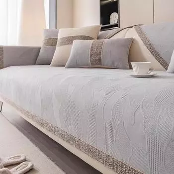 Подушка для дивана из синели, всесезонная универсальная нескользящая подушка для дивана, легкая роскошная кожаная подушка для дивана, чехол на спинку, поручни, полотенце 70x70cm 1pcs