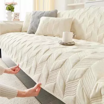 Подушка для дивана из синели, всесезонный универсальный чехол для дивана в кремовом стиле, новый легкий роскошный нескользящий чехол на спинку, тканевое полотенце 90*70cm