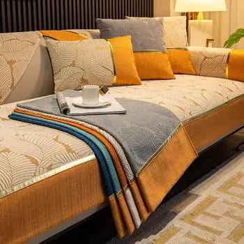 Подушка для дивана из синели, высококачественное противоскользящее покрытие, новый чехол для дивана, подходит для всех сезонов, легкий роскошный стиль, утолщенное полотенце для дивана 70*70cm