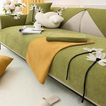 Подушка для дивана из синели, высококачественный новый стиль, четырехсезонная универсальная нескользящая простая универсальная задняя крышка для дивана, тканевое полотенце 70*90cm