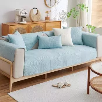 Подушка для дивана из скандинавского мытого хлопка, современная подушка для сиденья, нескользящий жаккардовый чехол для дивана, всесезонный универсальный чехол 70*70cm