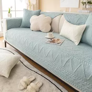 Подушка для дивана из стираного хлопка, современная подушка для сиденья, нескользящий жаккардовый чехол для дивана, проживание в семье, универсальный чехол Four Seasons, тканевое полотенце 70x70cm 1pcs