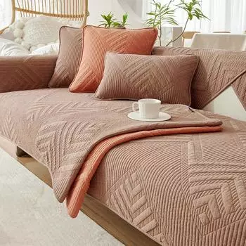 Подушка для дивана из стираного хлопка, универсальная нескользящая подушка из чистой хлопчатобумажной ткани Four Seasons, чехол для дивана, универсальный универсальный чехол, полотенце 70*70