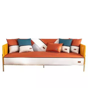 Подушка для дивана из технической ткани для всех сезонов, нескользящая тканевая кожаная подушка для сиденья, легкий роскошный стиль, водонепроницаемый и устойчивый к мочеиспусканию чехол для дивана 70*70cm