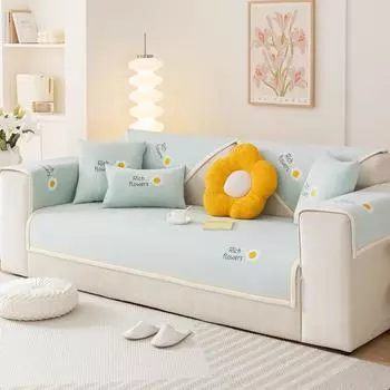 Подушка для дивана из ткани Fresh Flower, универсальная для всех сезонов, нескользящая, простая современная подушка, чехол для дивана, все включено с рисунком 70*70cm