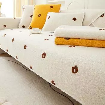 Подушка для дивана из ткани, кожа, нескользящая, современная, простая, утолщенная, зимняя, чехол для четырех сезонов, универсальная, для гостиной 70*70cm