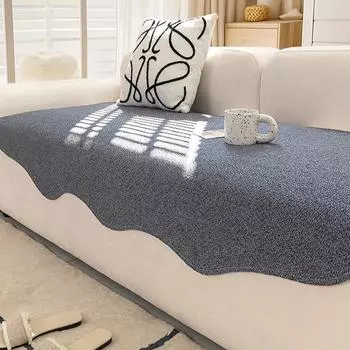 Подушка для дивана из ткани шенилл для гостиной, специальная форма, нескользящий чехол для дивана, L-образное полотенце, защитный чехол для сиденья 90x90