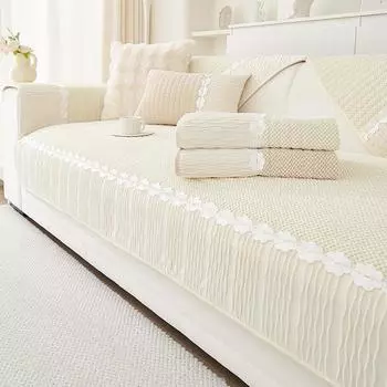 Подушка для дивана из вельвета, зимний утолщенный нескользящий чехол для дивана, полотенце, простой современный моющийся чехол для дивана 70*70cm