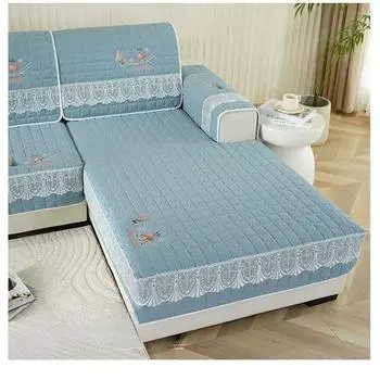 Подушка для дивана из вышитого стираного хлопка, универсальная ткань для всех сезонов, нескользящий чехол для дивана, полотенце для дивана с рисунком из мультфильма 70*70cm