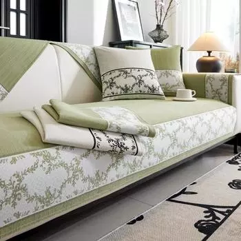 Подушка для дивана из жаккарда Cream Wind Chenille Plant, окрашенная в пряже, Four Seasons, универсальная, пыленепроницаемая, нескользящая, для дивана 70*70cm серый