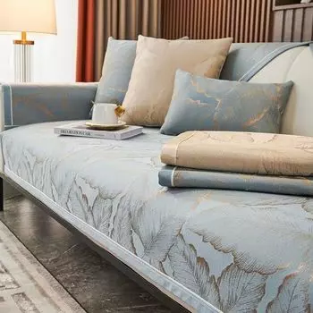 Подушка для дивана из жаккарда из шенилла, легкая, в роскошном стиле, нескользящая, для гостиной, набор для дивана Four Seasons General, устойчивая к царапинам, полотенце для дивана 70x70