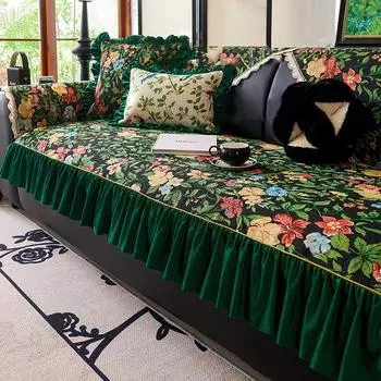 Подушка для дивана из жаккардовой ткани, универсальный чехол для дивана Four Seasons, украшение для дома, нескользящий чехол из хлопка и льна в пасторальном стиле 50x60 hand towel