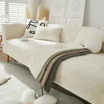 Подушка для дивана, кожаная, универсальный, простой, нескользящий, на четыре сезона, чехол для дивана, чехол для полотенца на спинку, высококачественная подушка из синели 70*70cm