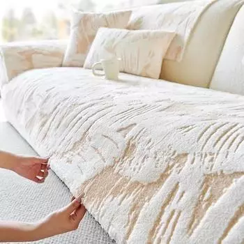 Подушка для дивана Кролик Плюшевая подушка для дивана Нескользящее полотенце для дивана Осенне-зимний чехол для дивана Ткань для дивана Чехол для дивана Полотенце 70x70