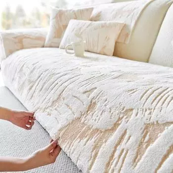 Подушка для дивана Кролик Плюшевая подушка для дивана Нескользящее полотенце для дивана Осенне-зимний чехол для дивана Ткань для дивана Чехол для дивана Полотенце 70x70