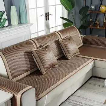 Подушка для дивана, летний коврик, крутой коврик, коврик из ледяного шелка, коврик из ротанга, летний коврик из ротанга для гостиной, нескользящая кожаная подушка 60*60