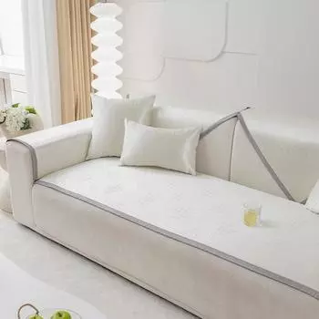 Подушка для дивана, летний ледяной шелк, летний коврик, нескользящие подушки для сиденья, скандинавский простой летний чехол для дивана, тканевый чехол 60*60