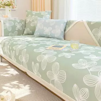 Подушка для дивана, летний нескользящий шелковый летний коврик из свежего льда, простой современный кремовый стиль, летний крутой коврик, чехол для дивана, чехол 70*70cm